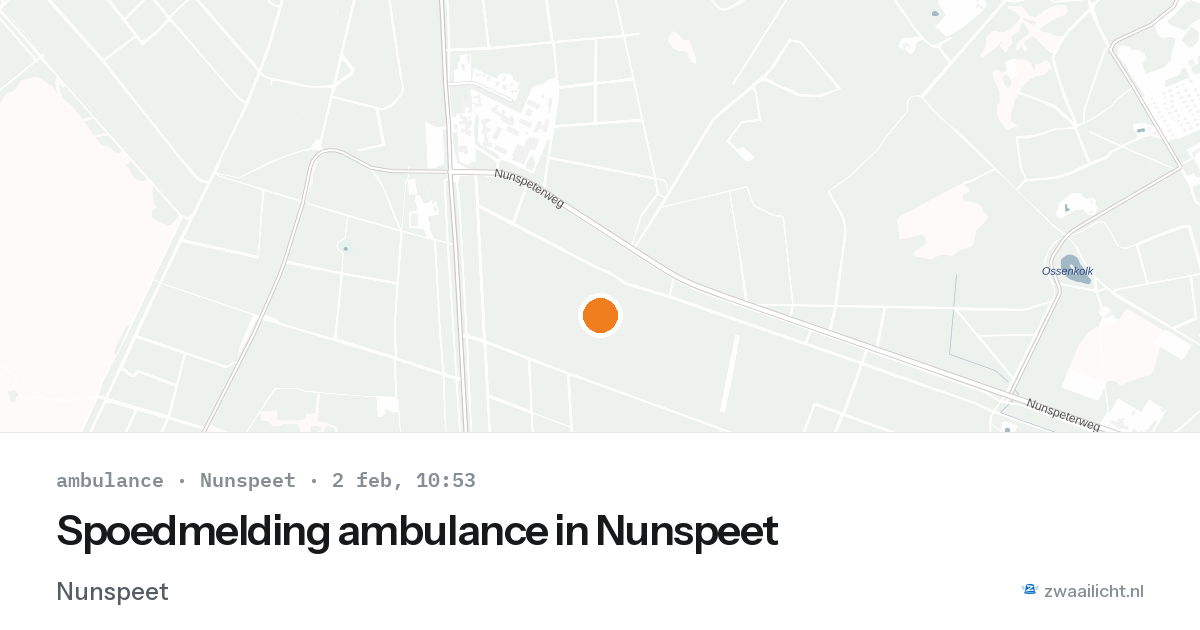 Spoedmelding ambulance in Nunspeet — 2 feb 2026