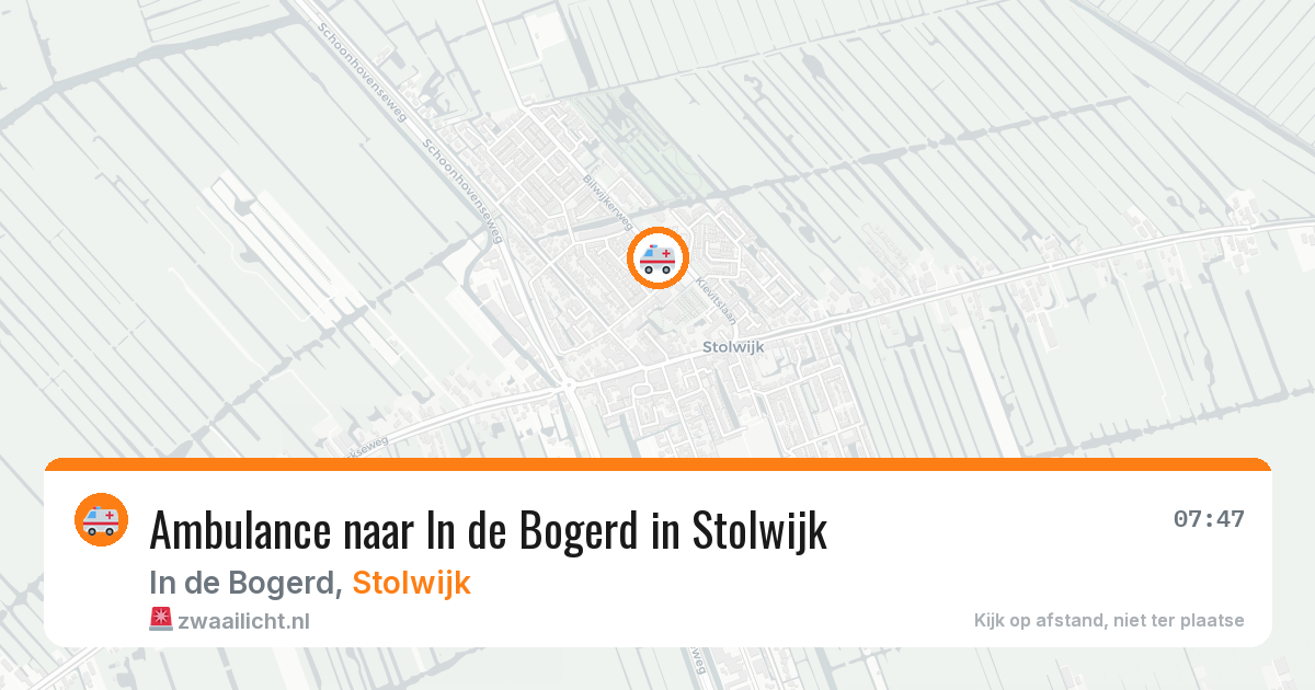Ambulance naar In de Bogerd in Stolwijk — 19 mrt 2026