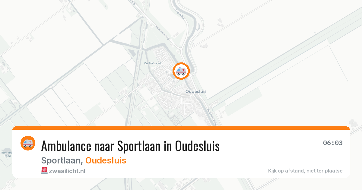 Ambulance naar Sportlaan in Oudesluis — 25 mrt 2026