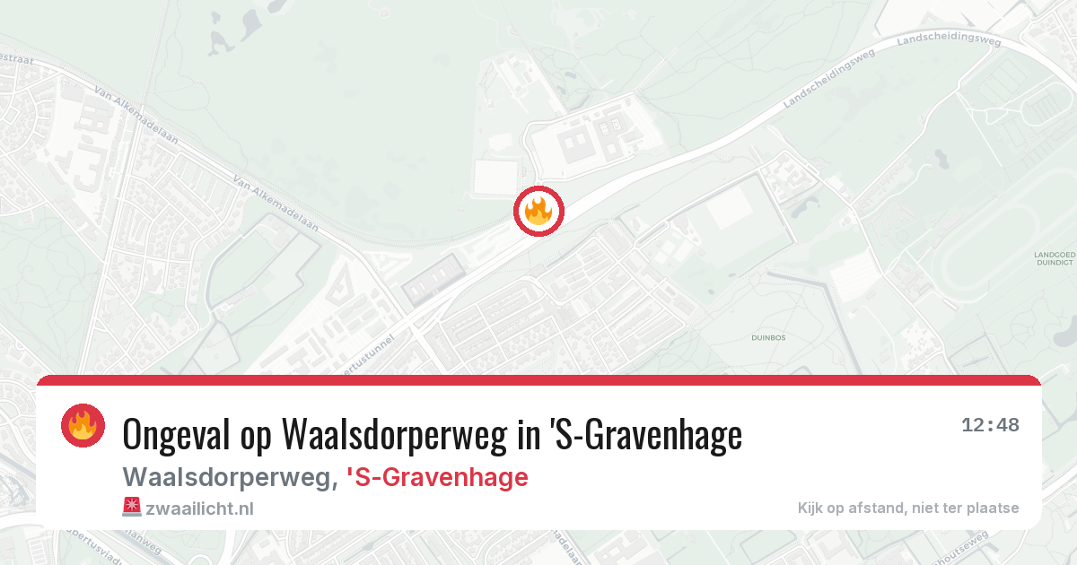 Ongeval op Waalsdorperweg in 'S-Gravenhage — 8 aug 2026