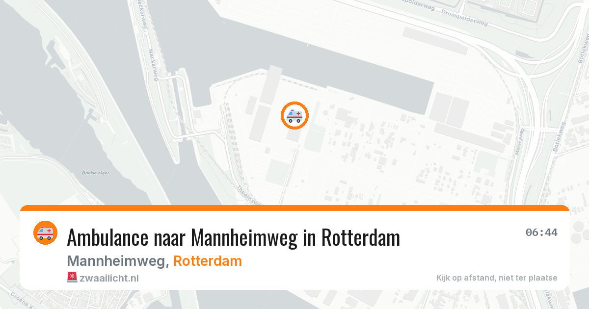 Ambulance naar Mannheimweg in Rotterdam — 5 aug 2026