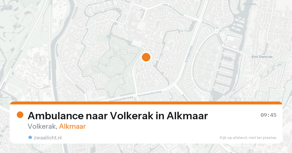 Ambulance naar Volkerak in Alkmaar — 16 aug 2026