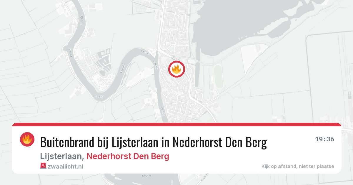 Buitenbrand bij Lijsterlaan in Nederhorst Den Berg — 14 mrt 2026