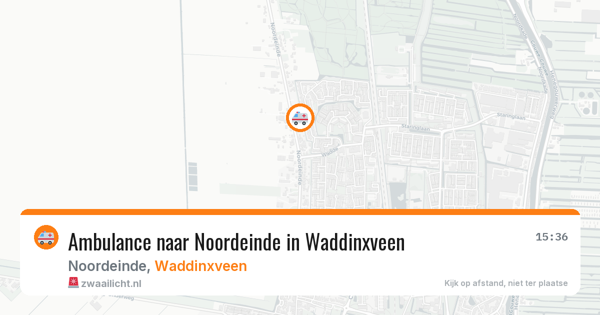 Ambulance naar Noordeinde in Waddinxveen — 6 jul 2026