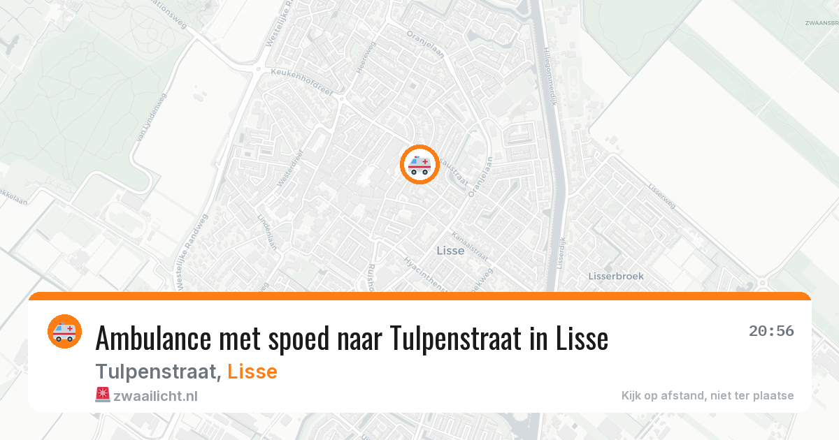 Ambulance met spoed naar Tulpenstraat in Lisse — 31 jul 2026