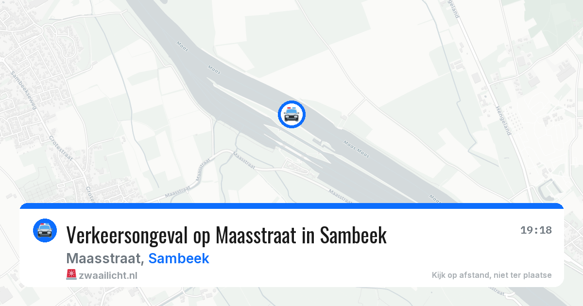 Verkeersongeval op Maasstraat in Sambeek — 16 apr 2026