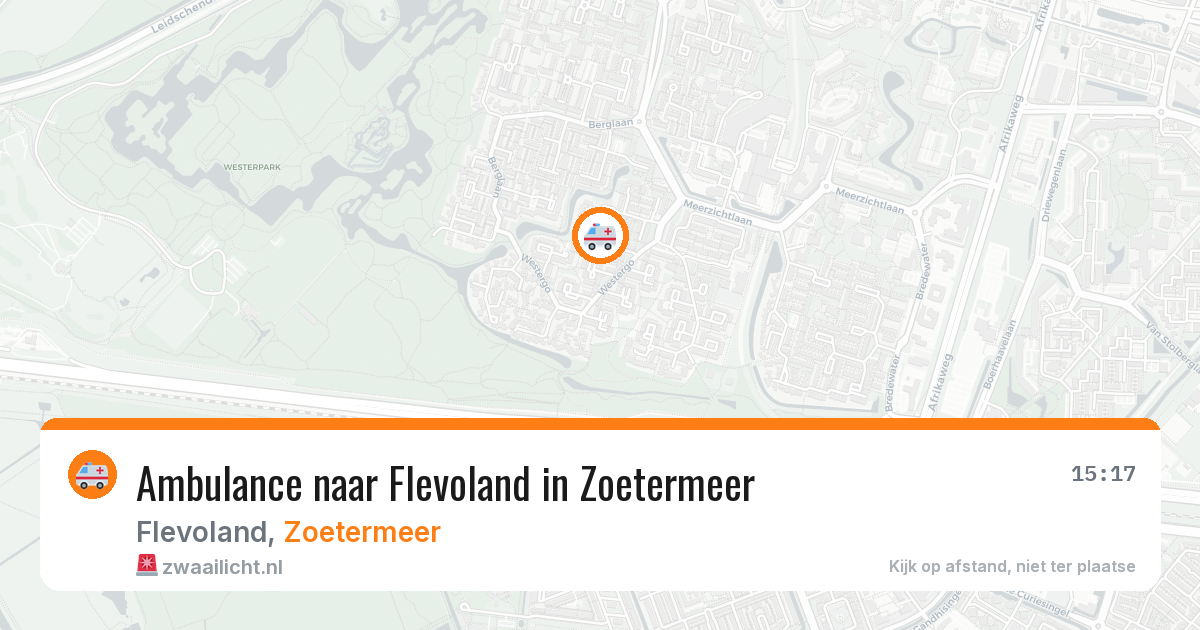 Ambulance naar Flevoland in Zoetermeer — 6 aug 2026