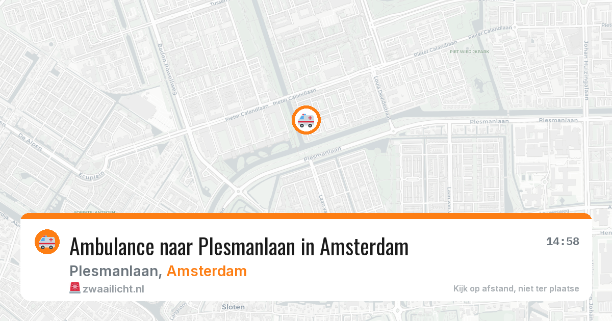 Ambulance naar Plesmanlaan in Amsterdam — 16 mrt 2026