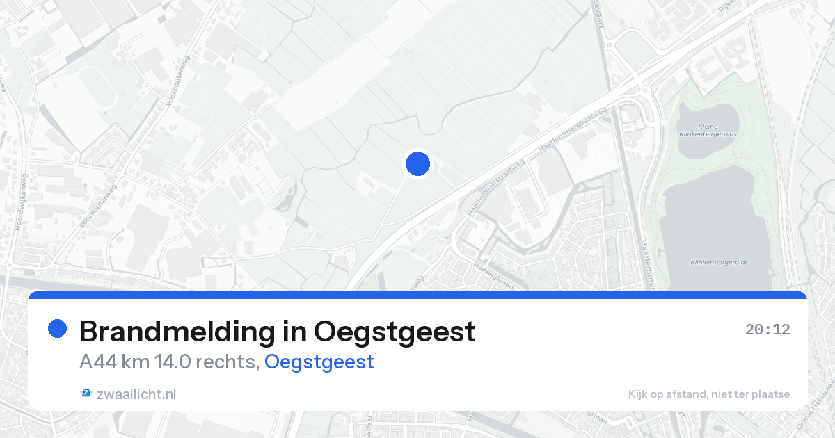 Brandmelding in Oegstgeest — 25 aug 2026