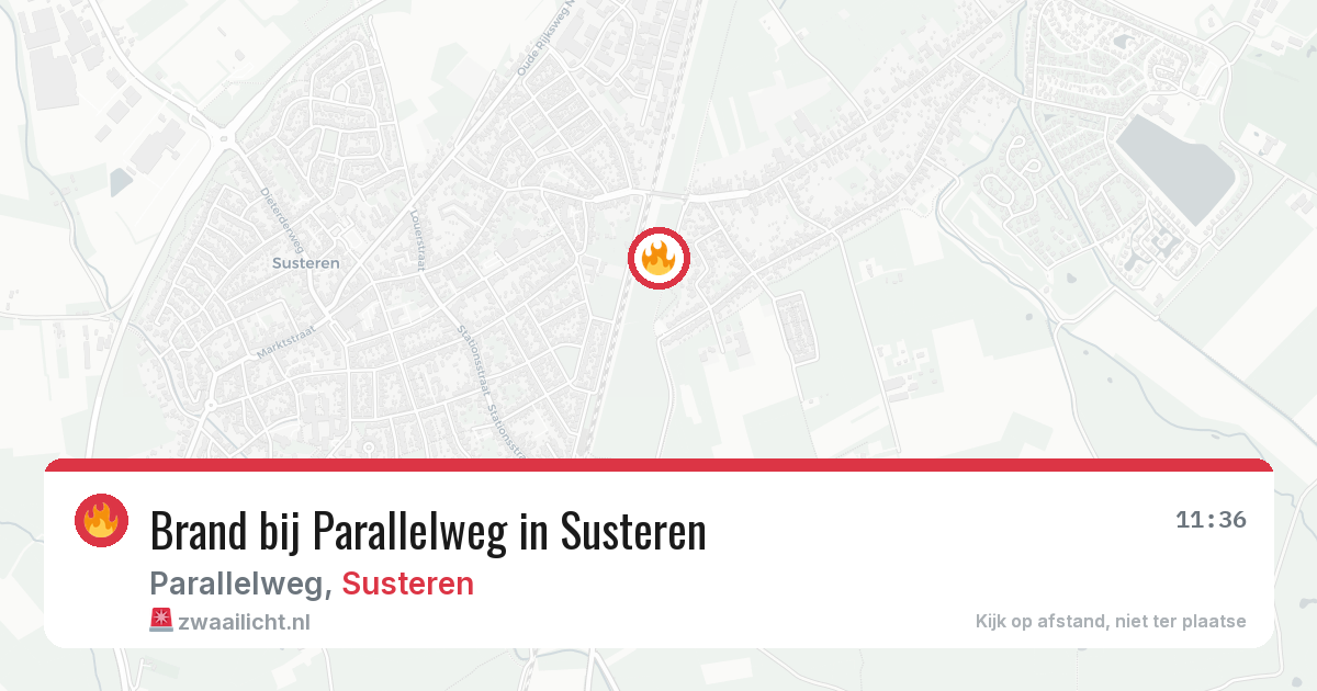 Brand bij Parallelweg in Susteren — 24 mrt 2026