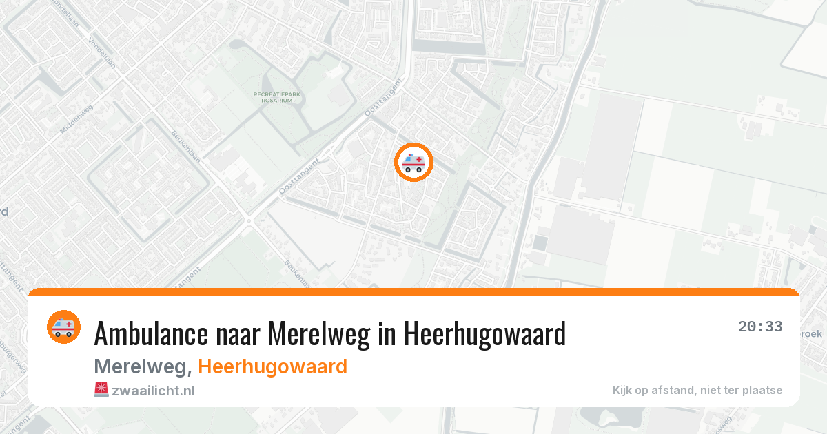 Ambulance naar Merelweg in Heerhugowaard — 20 apr 2026