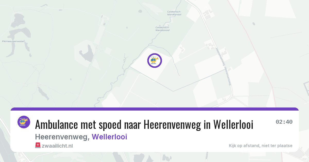 Ambulance met spoed naar Heerenvenweg in Wellerlooi — 28 jun 2026