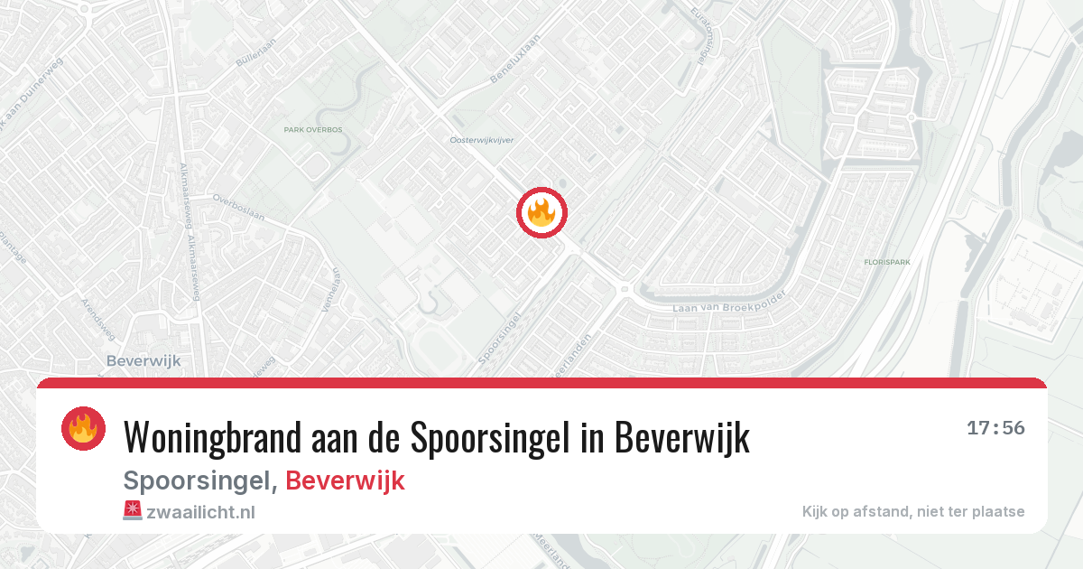 Woningbrand aan de Spoorsingel in Beverwijk — 22 mei 2026