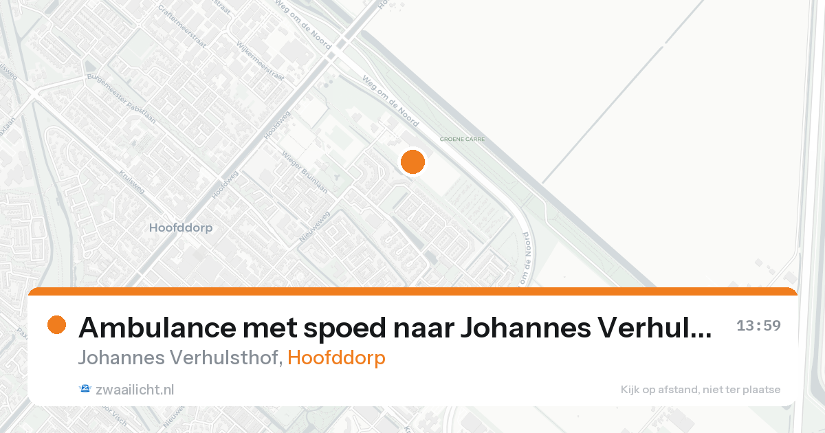 Ambulance met spoed naar Johannes Verhulsthof in Hoofddorp — 22 mei 2026