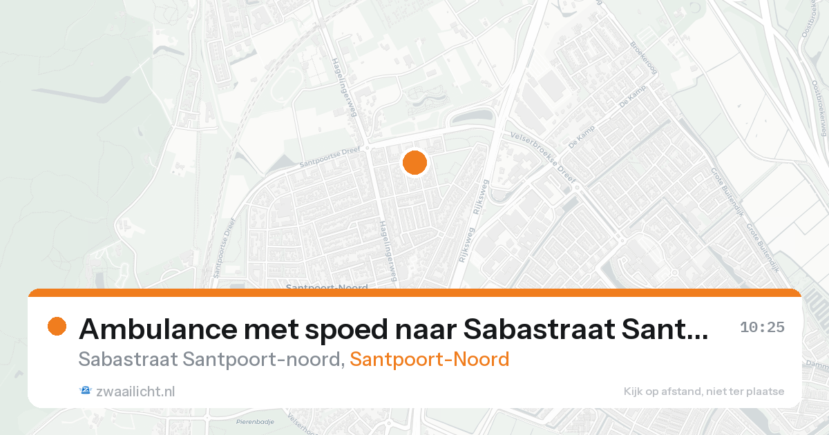 Ambulance met spoed naar Sabastraat Santpoort-noord in Santpoort-Noord — 15 aug 2026