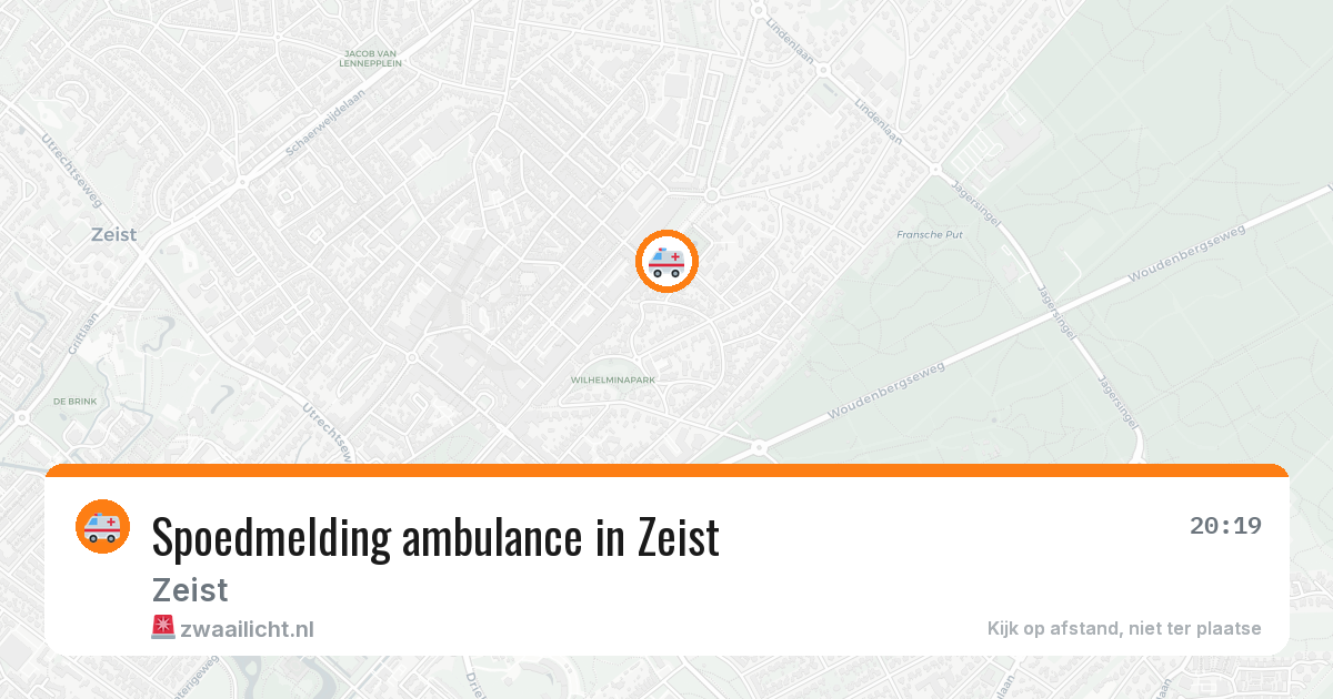 Spoedmelding ambulance in Zeist — 28 apr 2026