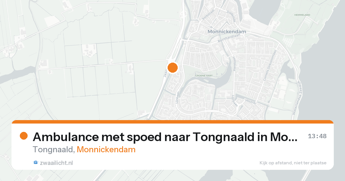 Ambulance met spoed naar Tongnaald in Monnickendam — 29 mei 2026