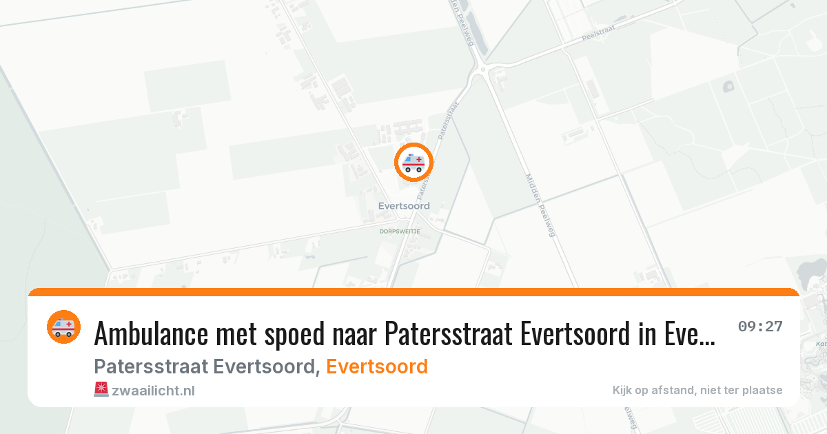 Ambulance met spoed naar Patersstraat Evertsoord in Evertsoord — 17 jun 2026