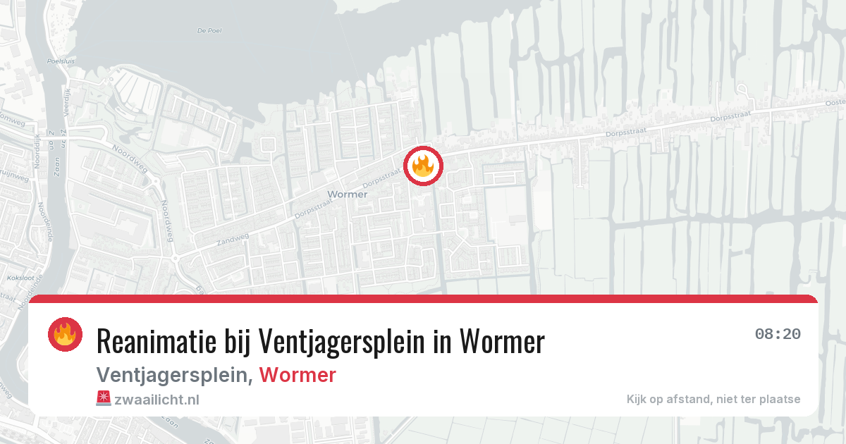 Reanimatie bij Ventjagersplein in Wormer — 21 apr 2026
