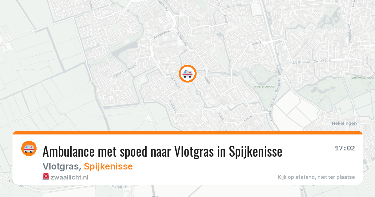 Ambulance met spoed naar Vlotgras in Spijkenisse — 20 apr 2026