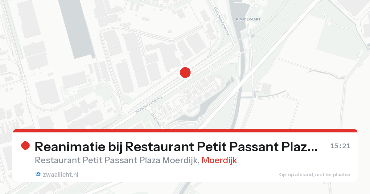 Reanimatie bij Restaurant Petit Passant Plaza Moerdijk in Moerdijk — 20 aug 2026