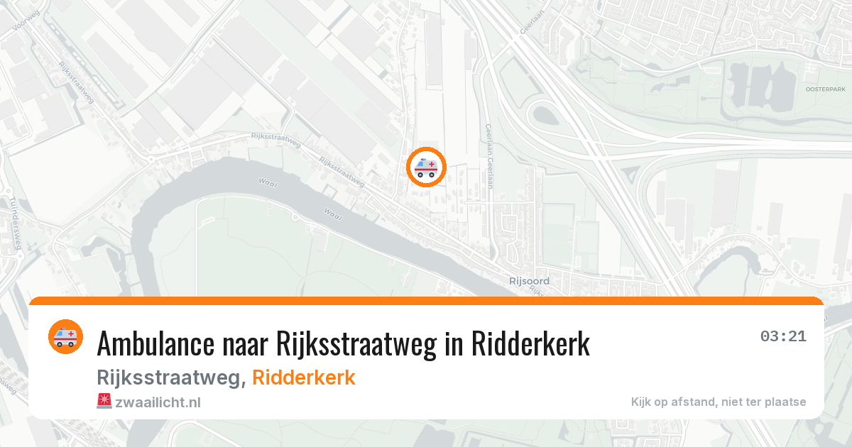 Ambulance naar Rijksstraatweg in Ridderkerk — 11 aug 2026