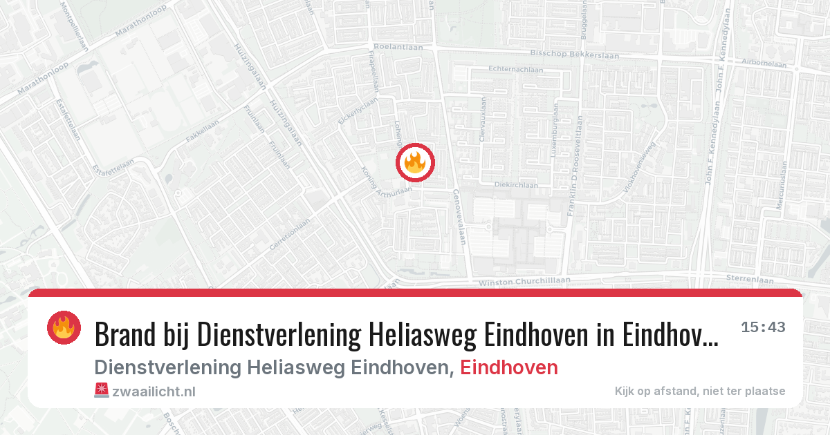 Brand bij Dienstverlening Heliasweg Eindhoven in Eindhoven — 28 jun 2026