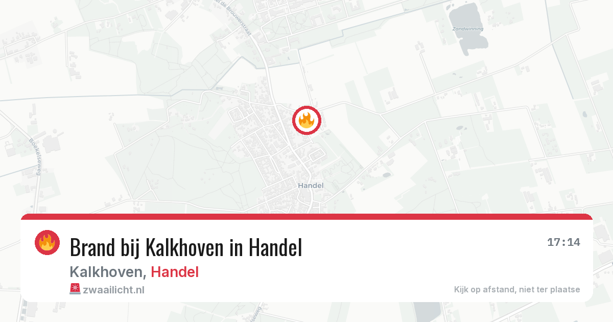 Brand bij Kalkhoven in Handel — 14 jun 2026