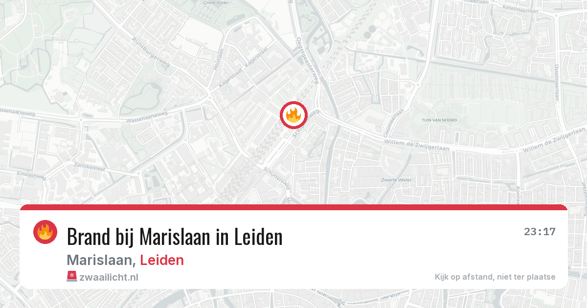 Brand bij Marislaan in Leiden — 7 mei 2026