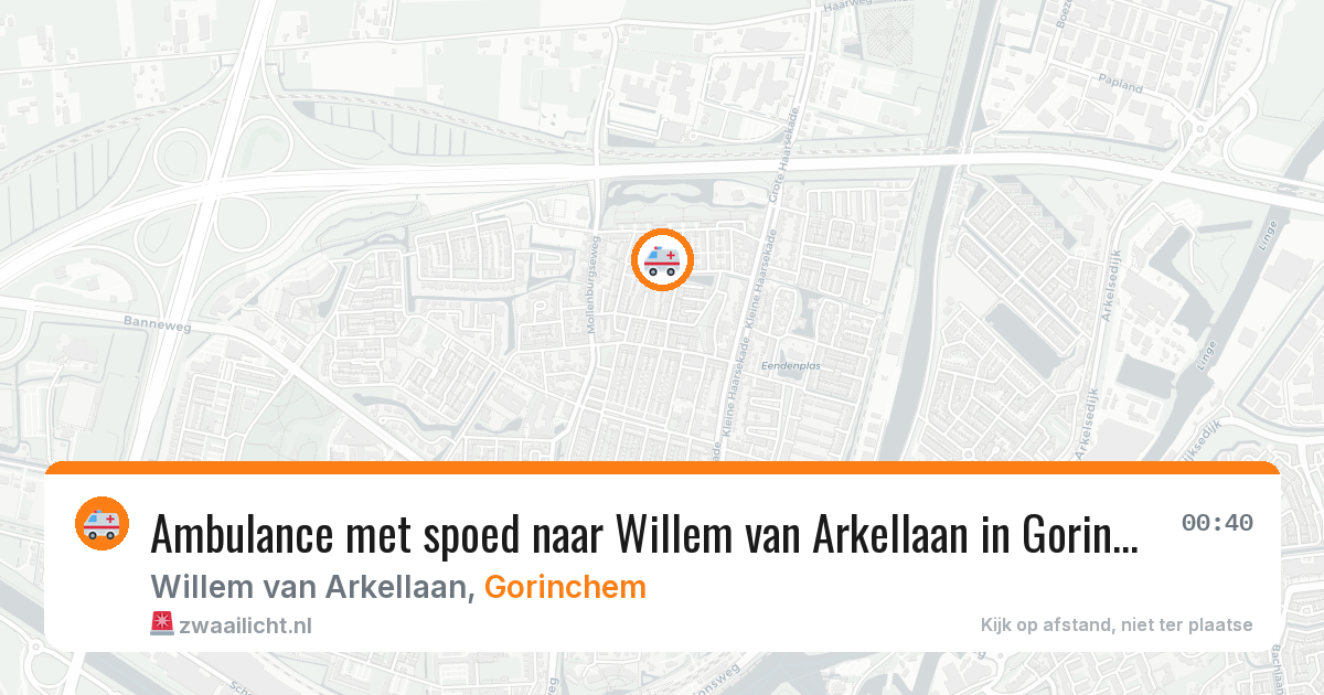Ambulance met spoed naar Willem van Arkellaan in Gorinchem — 7 aug 2026
