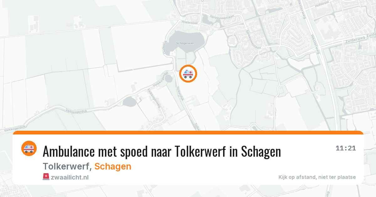Ambulance met spoed naar Tolkerwerf in Schagen — 12 aug 2026