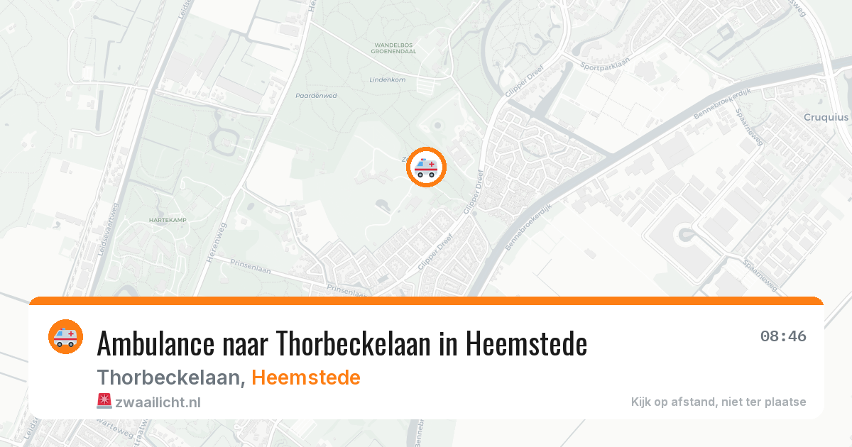 Ambulance naar Thorbeckelaan in Heemstede — 25 mei 2026