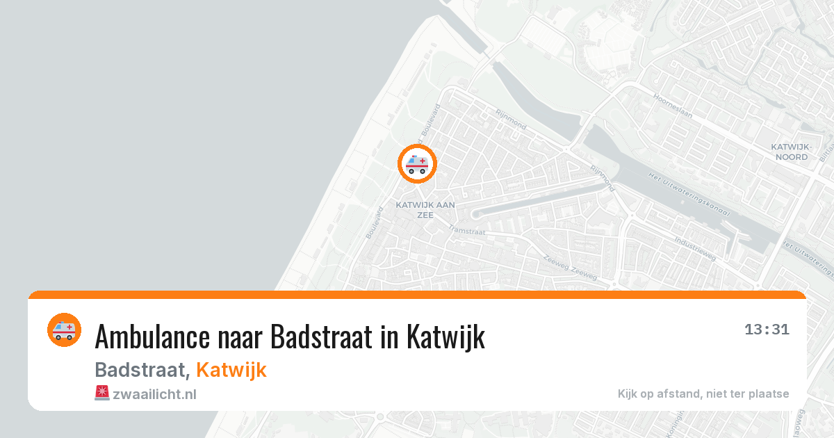 Ambulance naar Badstraat in Katwijk — 30 jun 2026