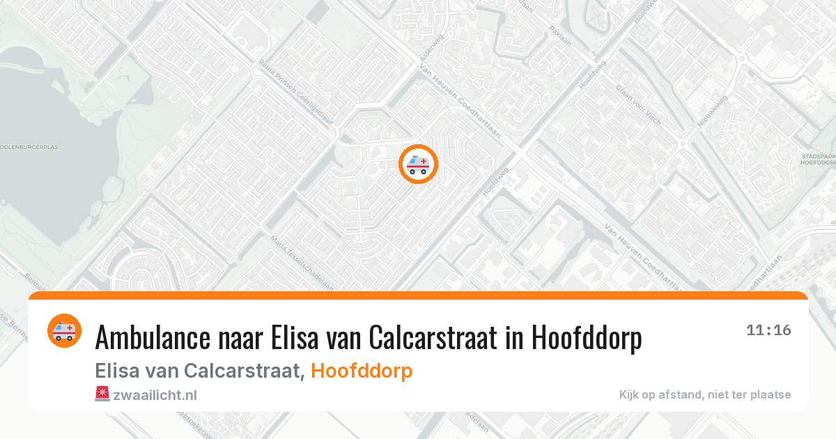 Ambulance naar Elisa van Calcarstraat in Hoofddorp — 13 jul 2026