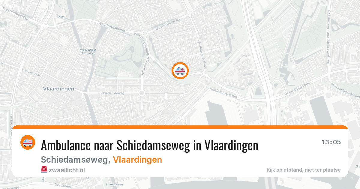Ambulance naar Schiedamseweg in Vlaardingen — 23 jun 2026
