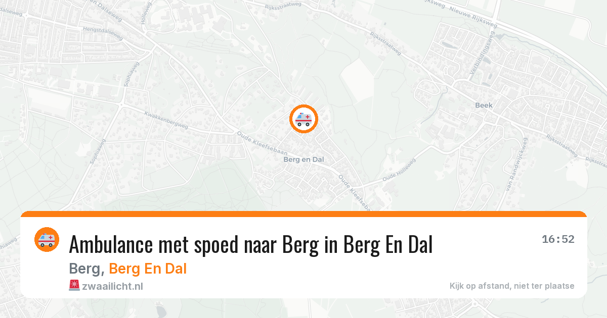 Ambulance met spoed naar Berg in Berg En Dal — 28 jan 2026