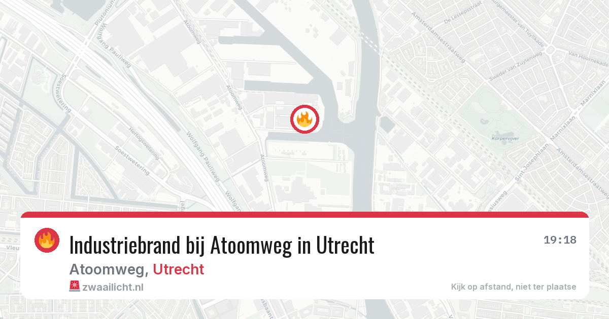Industriebrand bij Atoomweg in Utrecht — 30 jun 2026