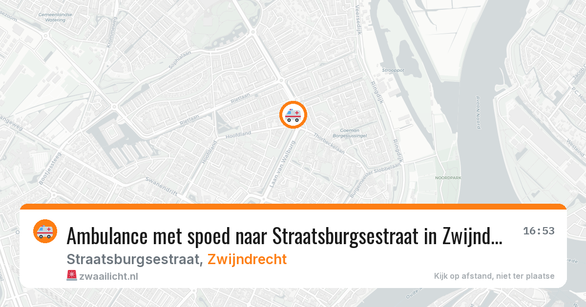 Ambulance met spoed naar Straatsburgsestraat in Zwijndrecht — 30 mei 2026