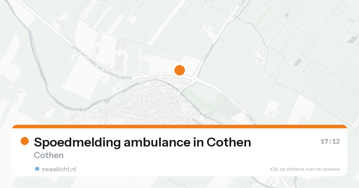 Spoedmelding ambulance in Cothen — 4 aug 2026