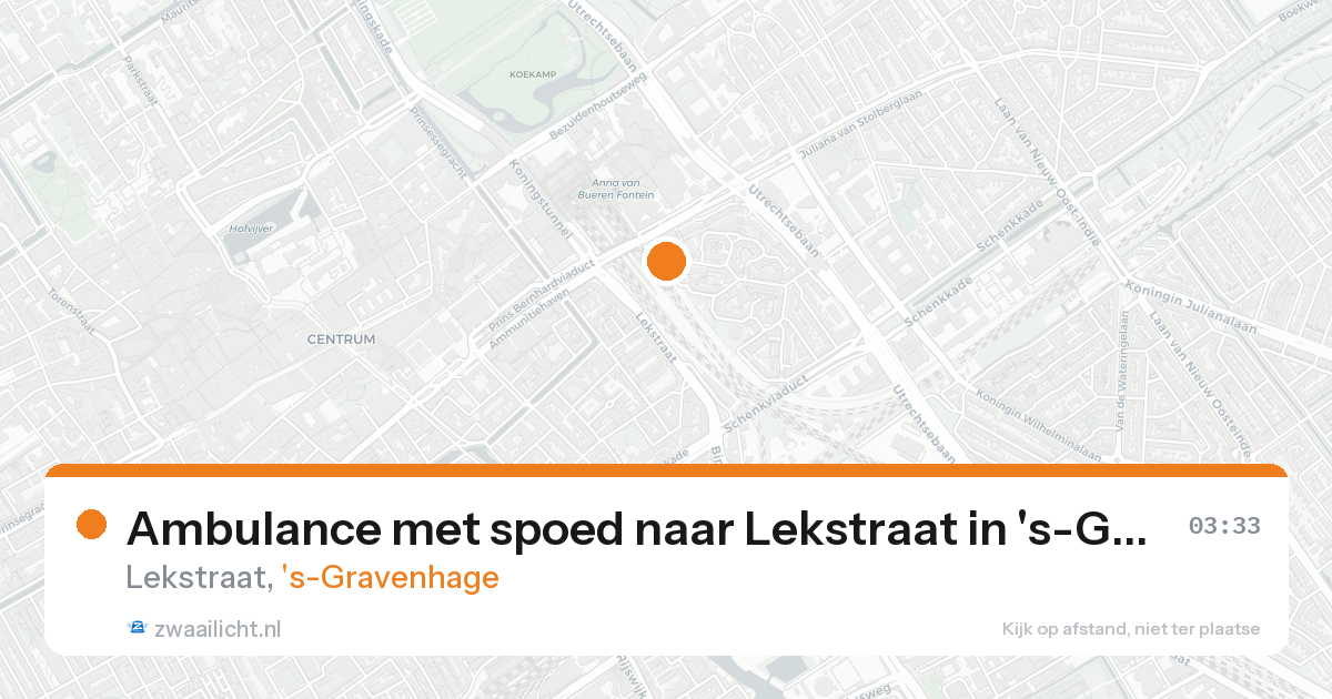 Ambulance met spoed naar Lekstraat in 's-Gravenhage — 16 aug 2026