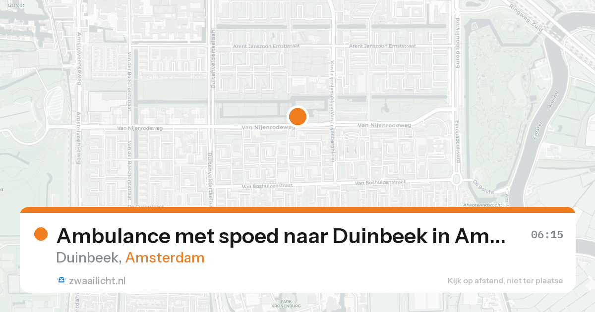 Ambulance met spoed naar Duinbeek in Amsterdam — 8 feb 2026