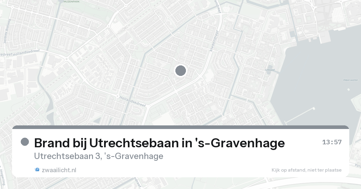 Brand bij Utrechtsebaan in 's-Gravenhage — 30 jan 2026