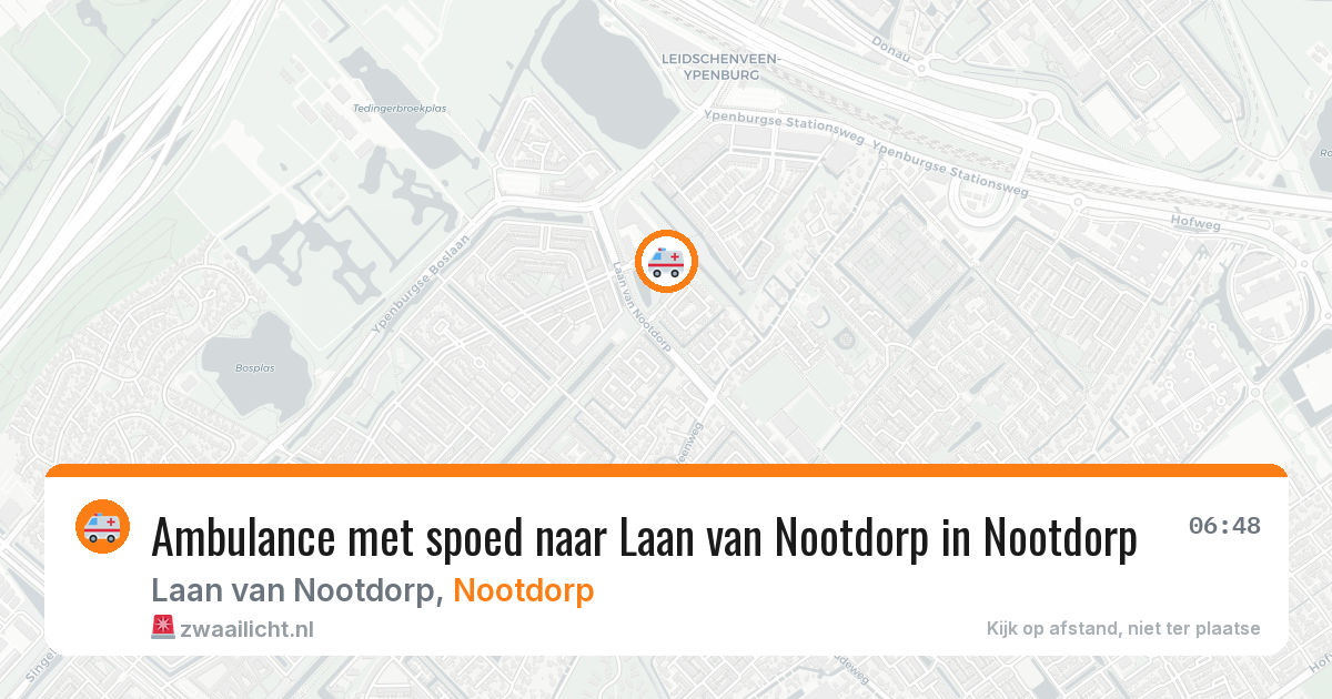 Ambulance met spoed naar Laan van Nootdorp in Nootdorp — 5 aug 2026