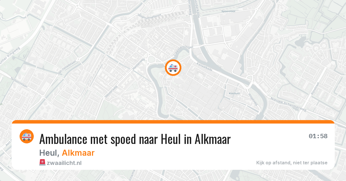 Ambulance met spoed naar Heul in Alkmaar — 5 aug 2026