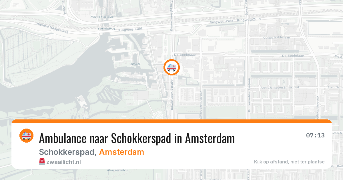 Ambulance naar Schokkerspad in Amsterdam — 29 jul 2026