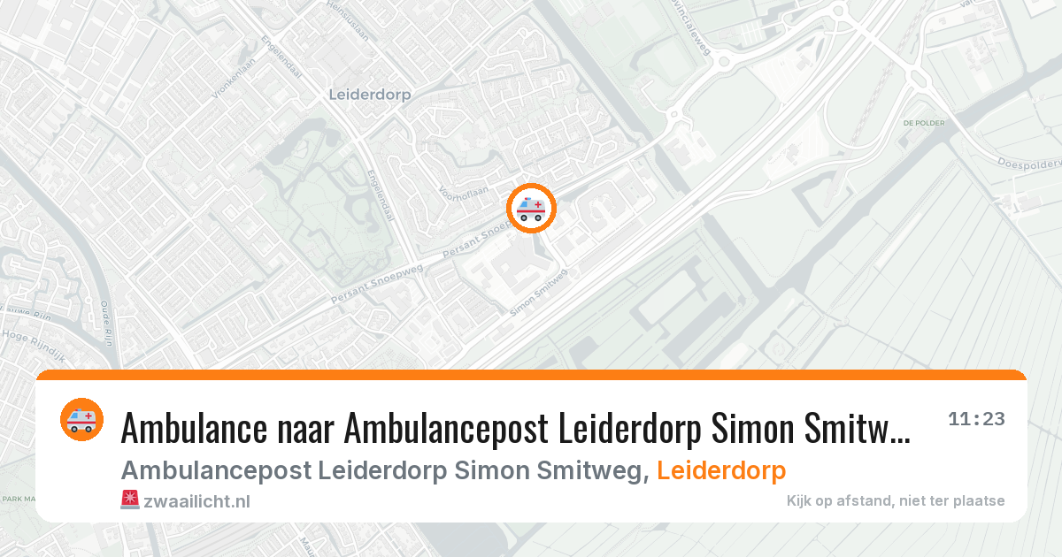 Ambulance naar Ambulancepost Leiderdorp Simon Smitweg in Leiderdorp — 8 feb 2026