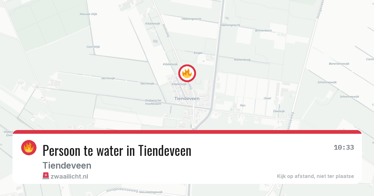 Persoon te water in Tiendeveen — 21 mrt 2026