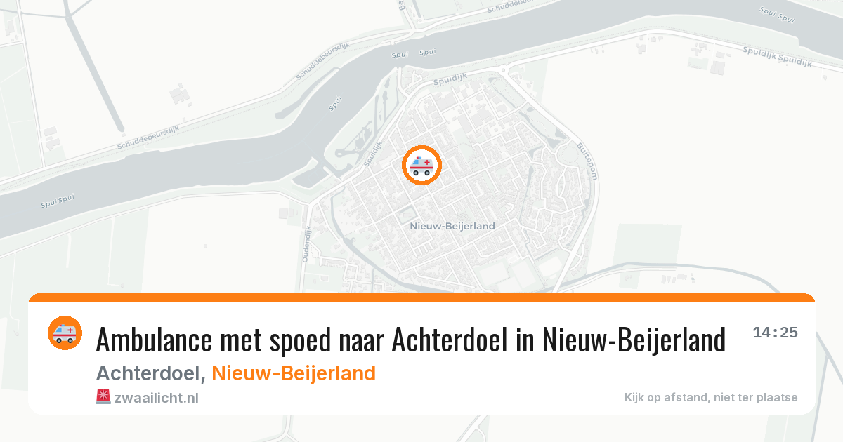 Ambulance met spoed naar Achterdoel in Nieuw-Beijerland — 15 mrt 2026