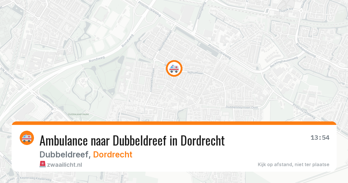 Ambulance naar Dubbeldreef in Dordrecht — 27 jun 2026