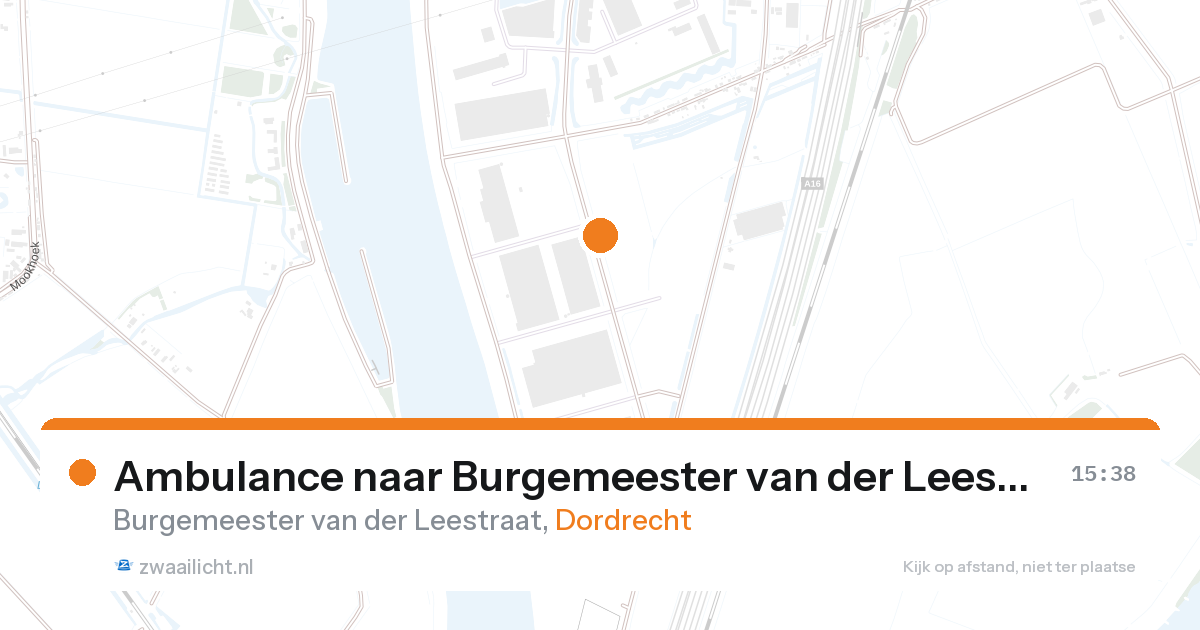 Ambulance naar Burgemeester van der Leestraat in Dordrecht — 27 aug 2026
